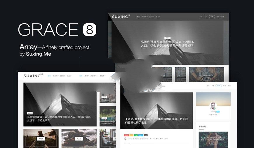WordPress苏醒Grace8.0主题模板 WP自适应自媒体极客主题模板源码_源码下载