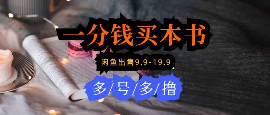 每天花1分钱买一本书,闲鱼出售9.9-19.9不等,多账号多撸 新手小白均可操作