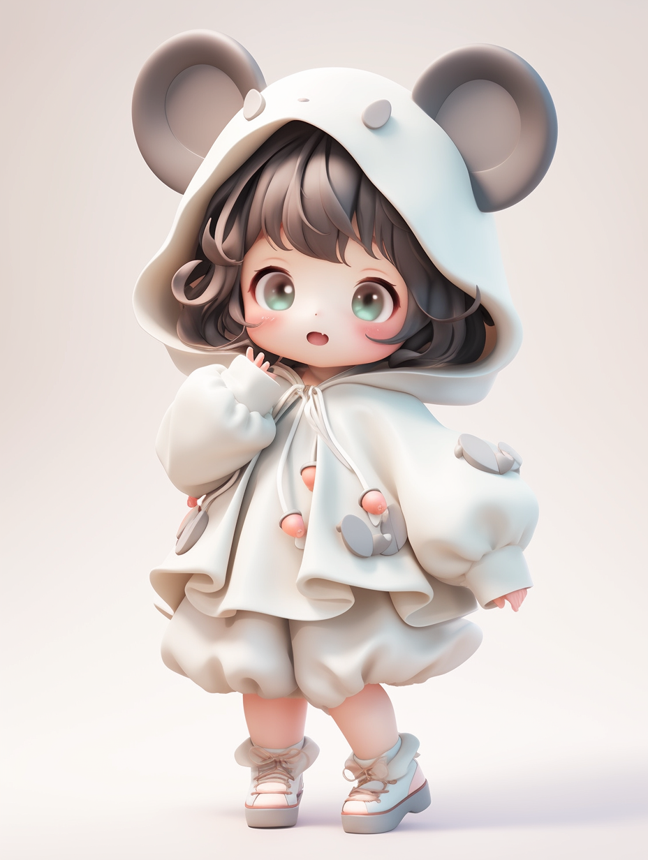 3d迪士尼风格小女孩图片免费下载