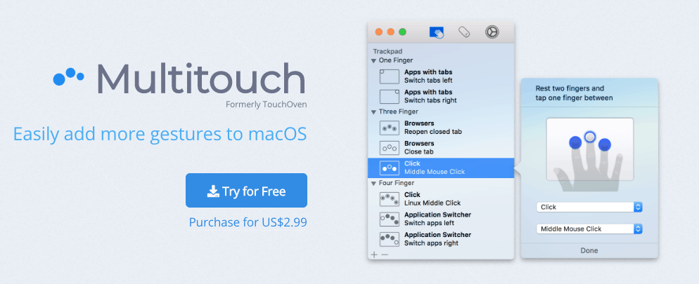 Multitouch for Mac v1.27.44 自定义触控版手势软件
