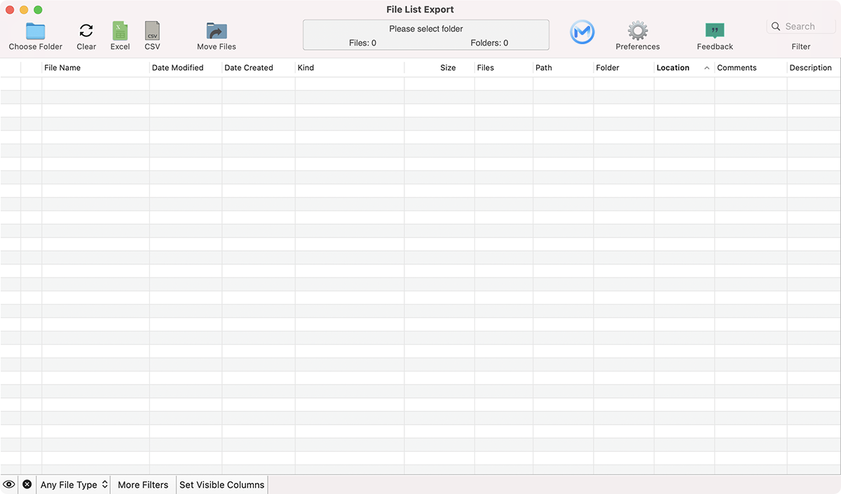 File List Export For Mac v2.9.2文件列表导出