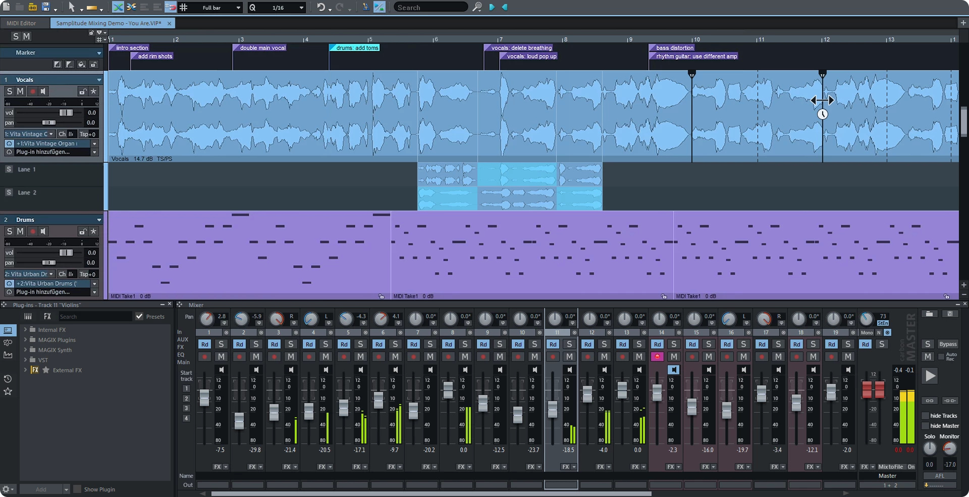 MAGIX Samplitude Pro X8 Suite 19.2.2.24222 音乐编辑制作套件Win版