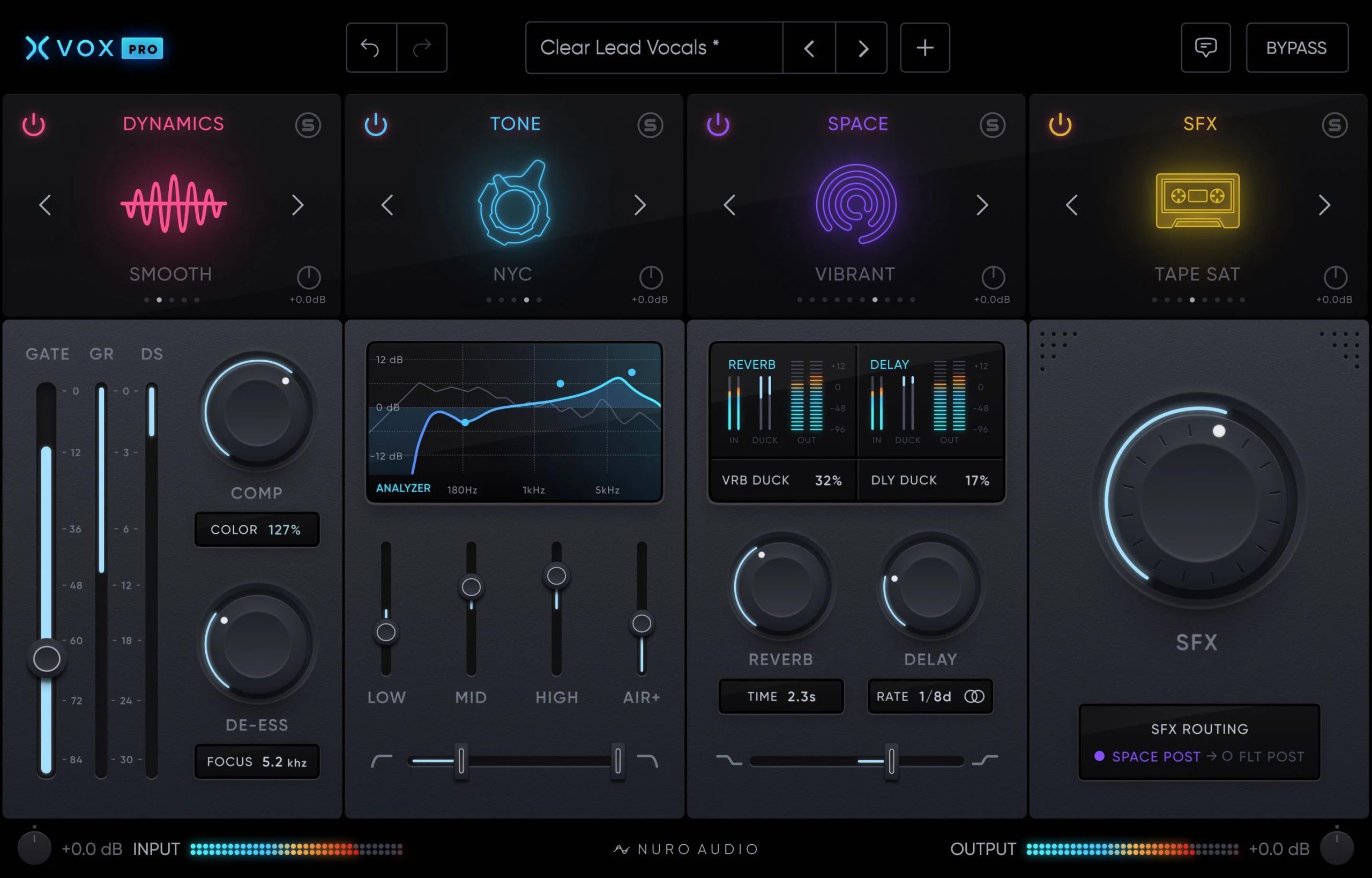 Nuro Audio Xvox Pro 1.0.5 人声混音插件Win版                