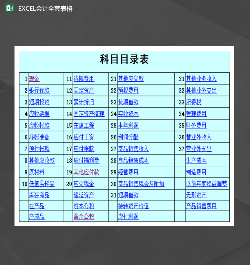 财务会计支出明细费用支出收支明细宝宝Excel模板