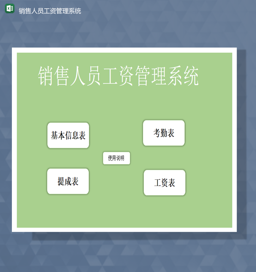 公司员工工作提成销售人员工资管理系统Excel模板