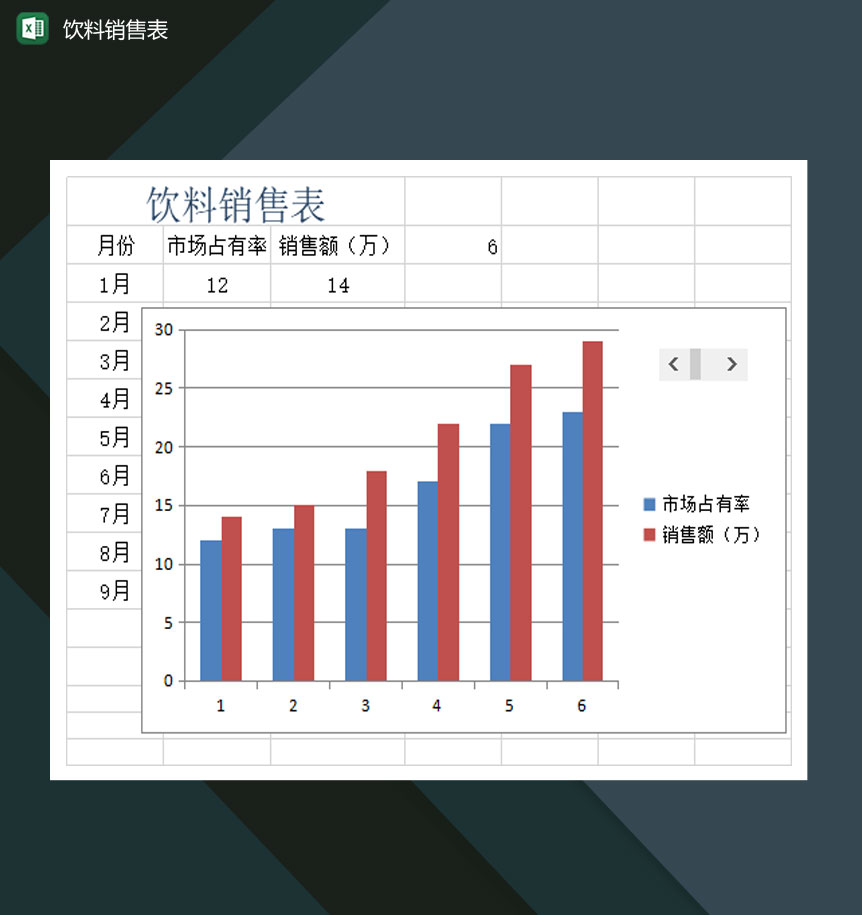 某中小型公司饮料销售表Excel模板