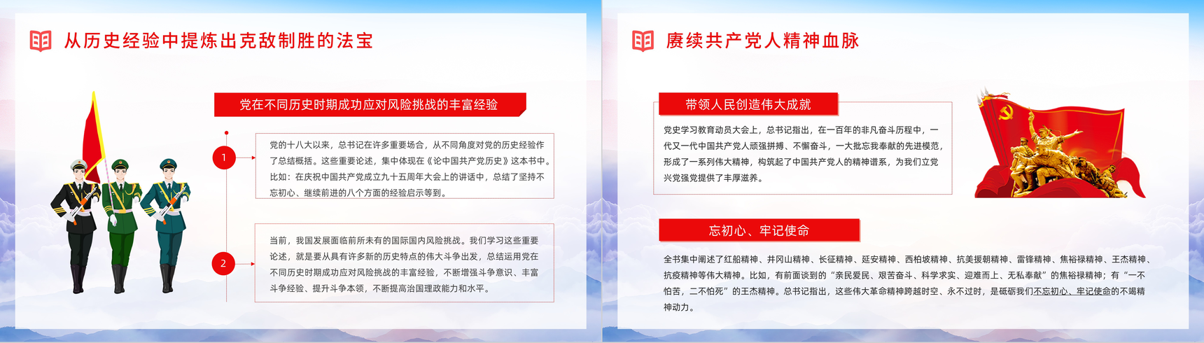 党政风党史学习《论中国共产党历史》党员学四史心得体会分享交流PPT模板-6