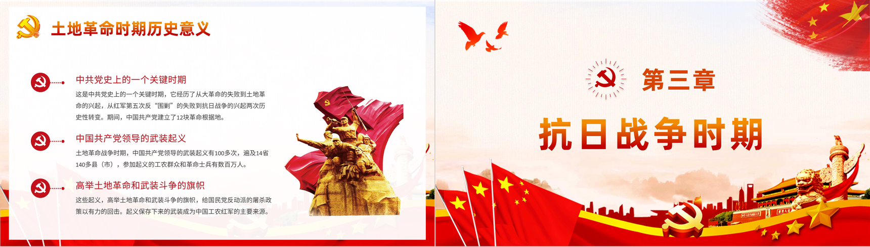 党史时间线梳理党的光辉发展历程回顾各个时期历史意义学习PPT模板-5