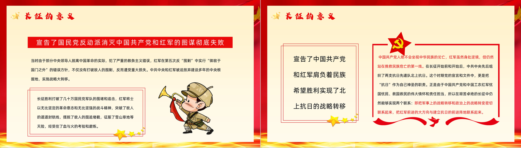 长征精神永放光芒庆祝长征胜利纪念党员爱国爱党专题讲座PPT模板-4