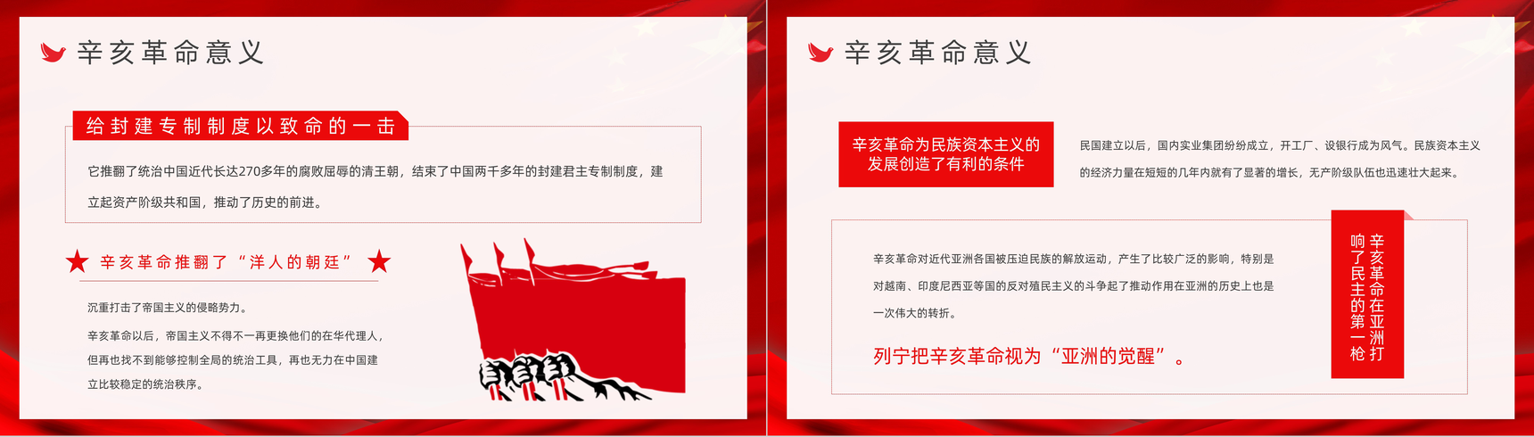 红色10月10日辛亥革命周年纪念主题活动宣传策划党政通用PPT模板-10