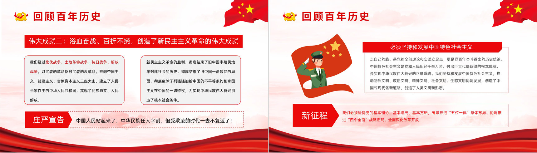 建党一百周年大会讲话精神解读百年党政教育专题讲座PPT模板-5