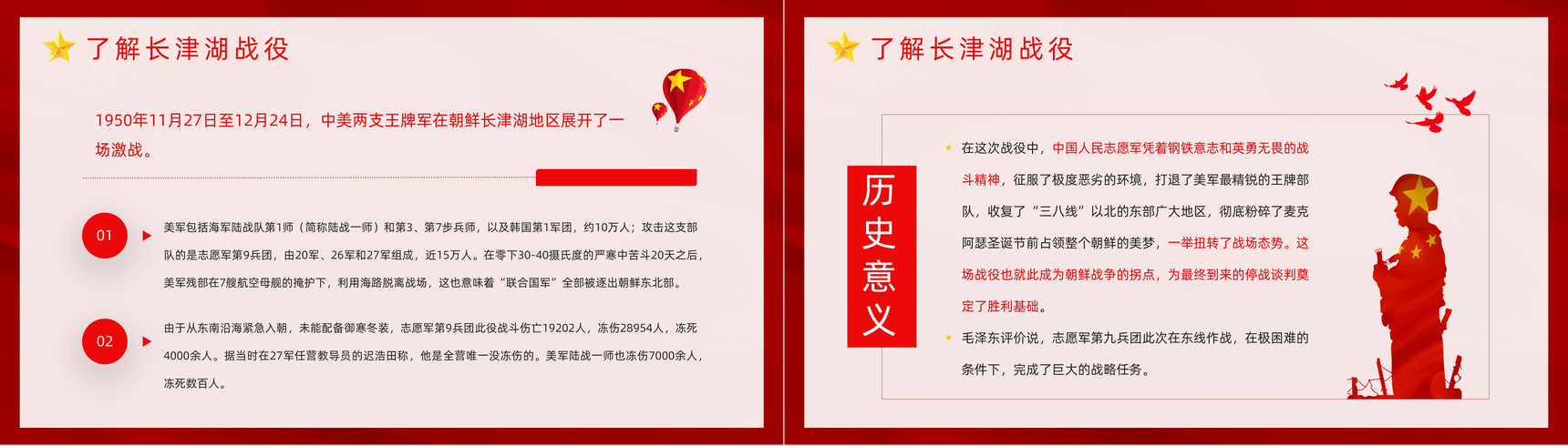 纪念中国人民志愿军抗美援朝出国作战胜利光辉的篇章不朽的丰碑主题讲座通用PPT模板-9