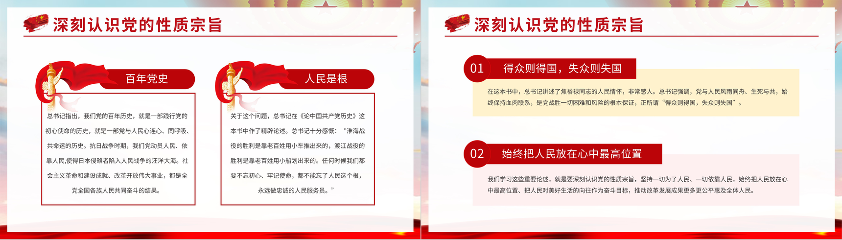 党史学习必读《论中国共产党历史》知识教育心得体会PPT模板-8