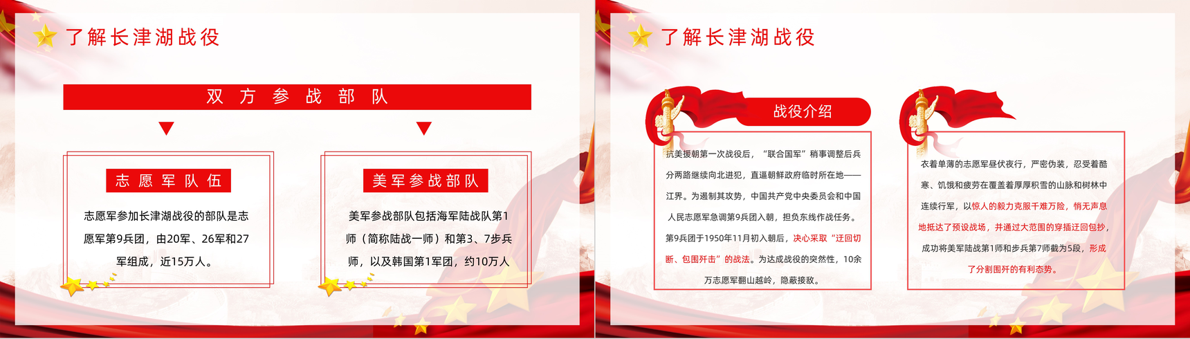党政党建抗美援朝纪念日宣传爱国教育专题教育培训保家卫国PPT模板-8