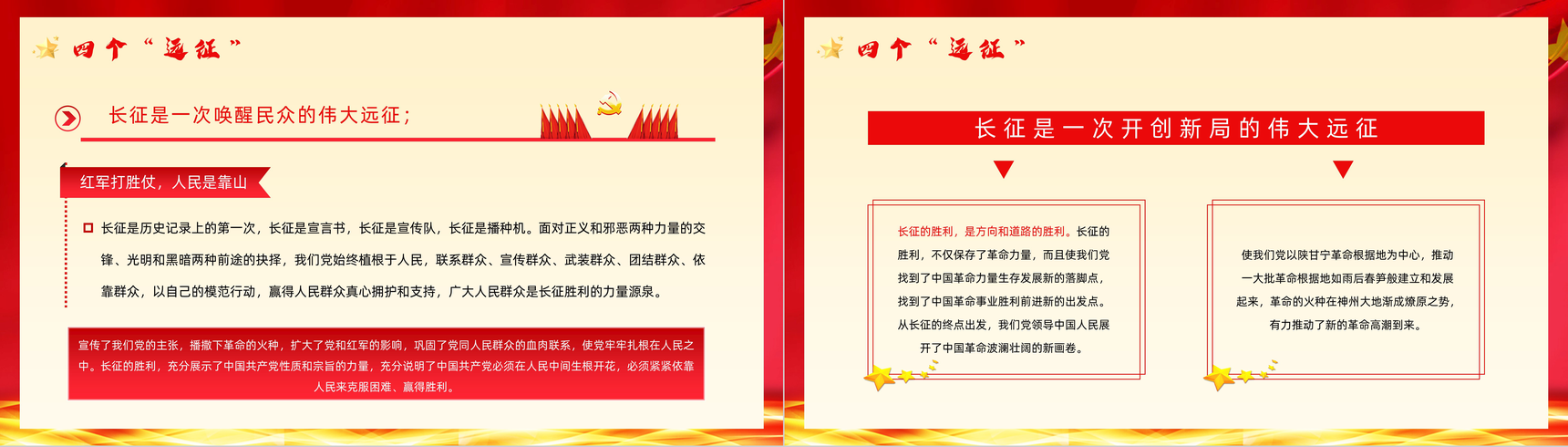 长征精神永放光芒庆祝长征胜利纪念党员爱国爱党专题讲座PPT模板-8