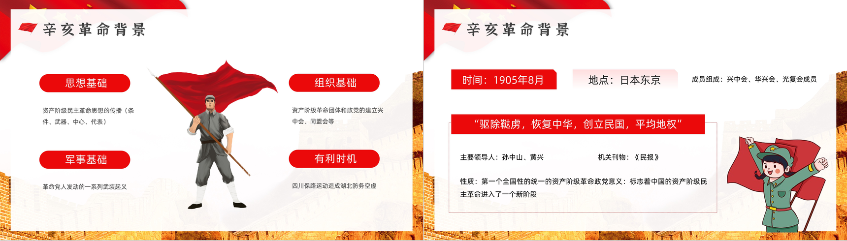 纪念辛亥革命110周年主题活动宣传中国历史知识解读讲座PPT模板-4