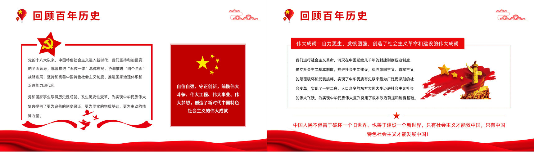 简约庆祝建党一百周年大会讲话精神解读百年知识学习教育培训PPT模板-7