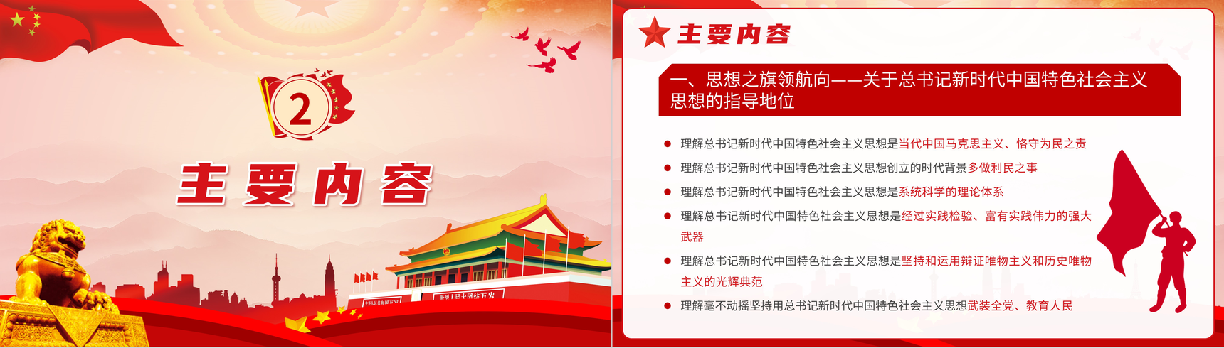 新时代中国特色社会主义思想学习问答思想阐述PPT模板-4