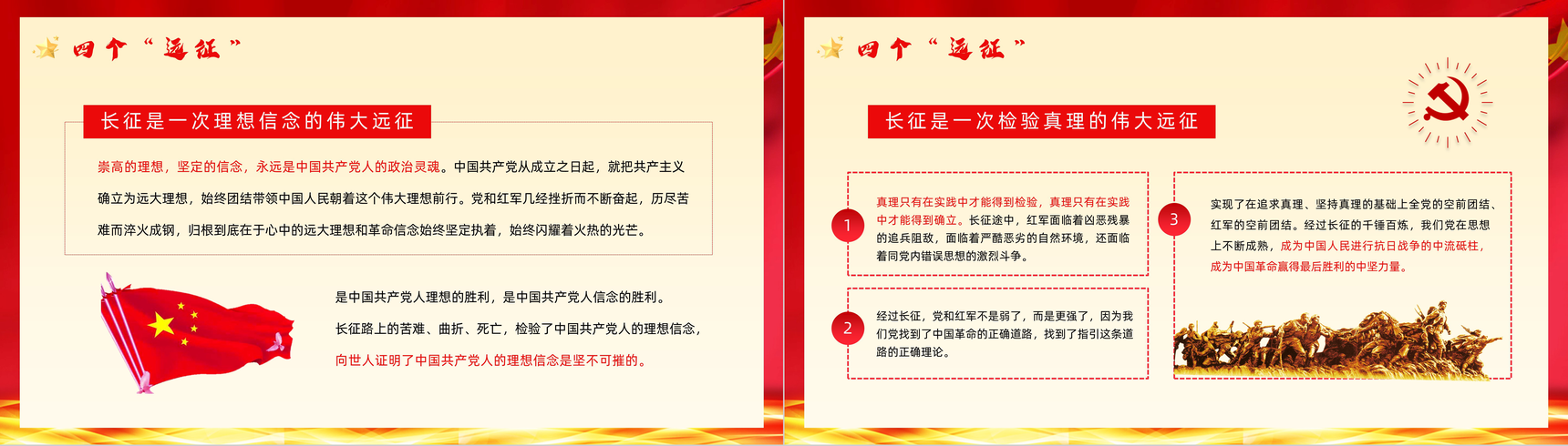 长征精神永放光芒庆祝长征胜利纪念党员爱国爱党专题讲座PPT模板-7