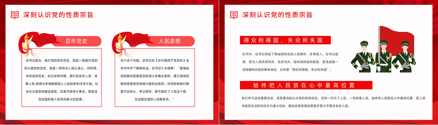 大气红色《论中国共产党历史》党史学习党员干部学四史专题教育讲座PPT模板-8