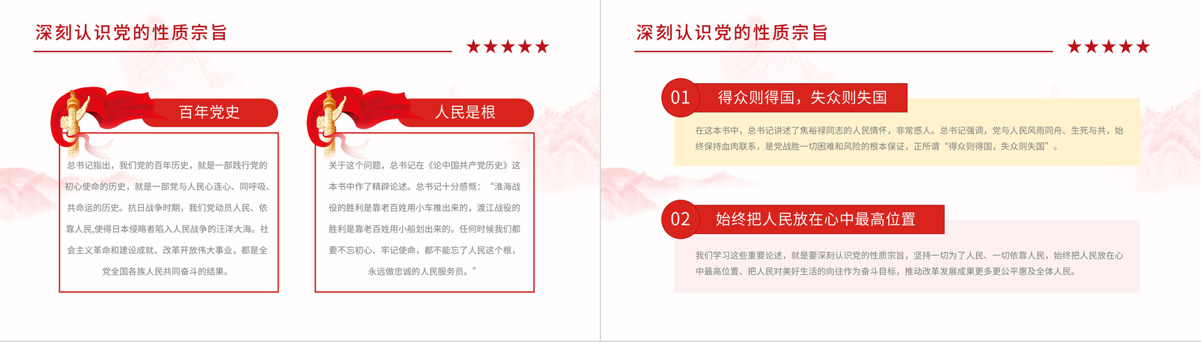 党史学习学四史《论中国共产党历史》学习领会党史学习教育动员大会重要讲话专题PPT模板-8
