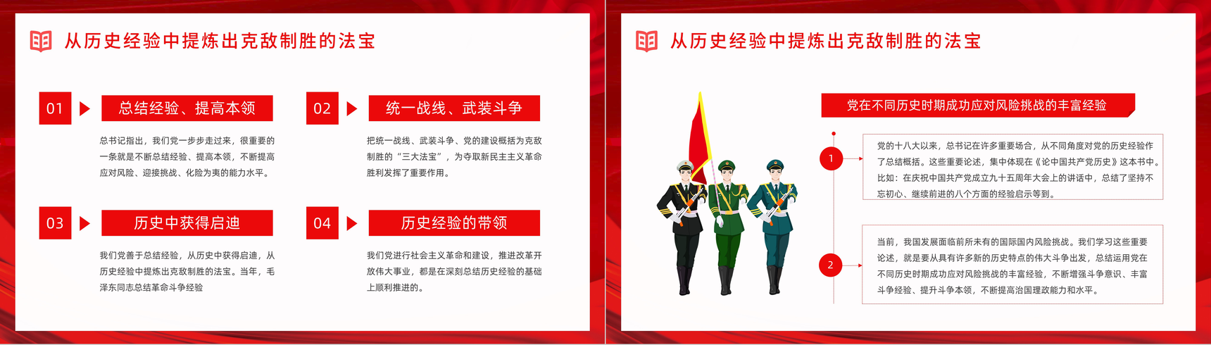 大气红色《论中国共产党历史》党史学习党员干部学四史专题教育讲座PPT模板-9