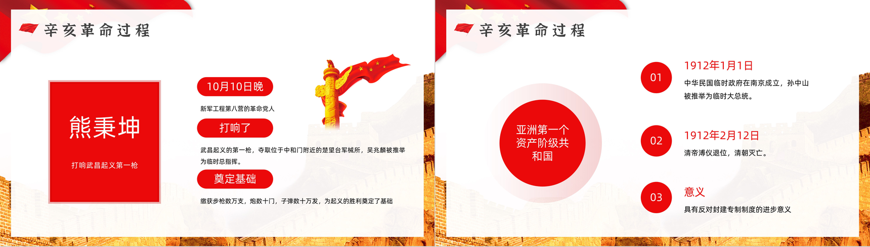 纪念辛亥革命110周年主题活动宣传中国历史知识解读讲座PPT模板-7