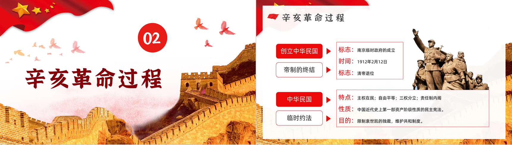 纪念辛亥革命110周年主题活动宣传中国历史知识解读讲座PPT模板-5
