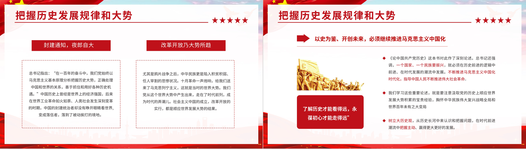 党课学四史《论中国共产党历史》培训讲座党史学习心得体会PPT模板-7