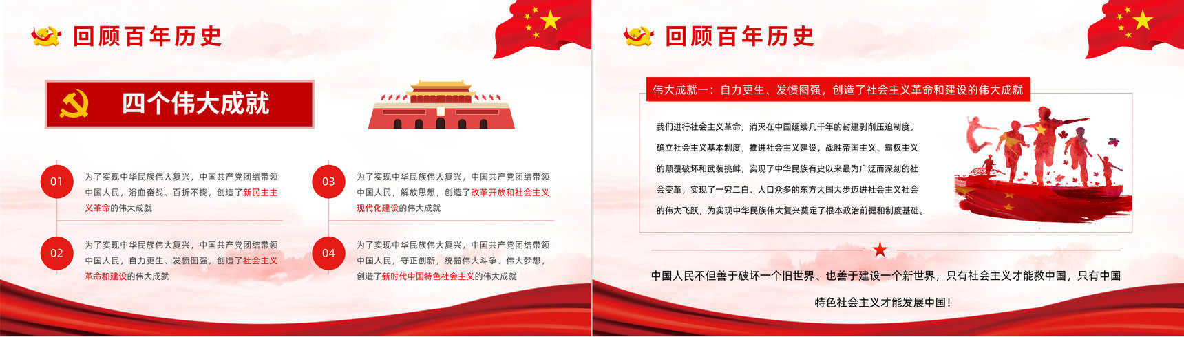 建党一百周年大会讲话精神解读百年党政教育专题讲座PPT模板-4