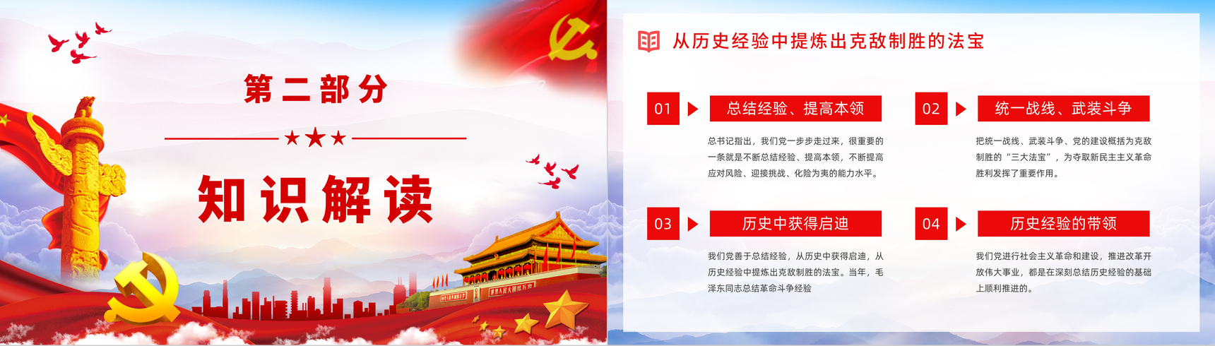 党政风党史学习《论中国共产党历史》党员学四史心得体会分享交流PPT模板-5