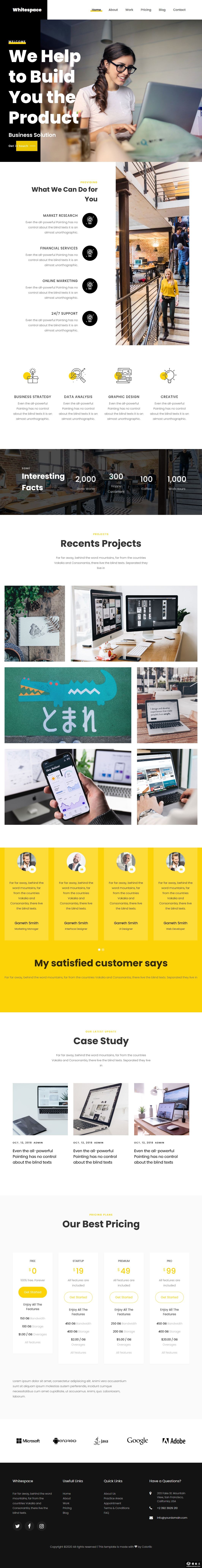 创意产品策划响应式网页模板