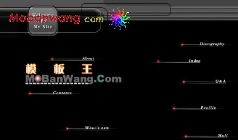 黑色太空主题网页模板