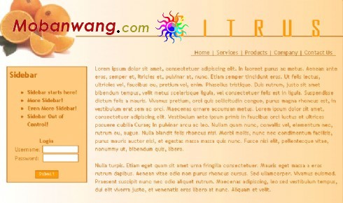 柑橘生产企业介绍网页模板