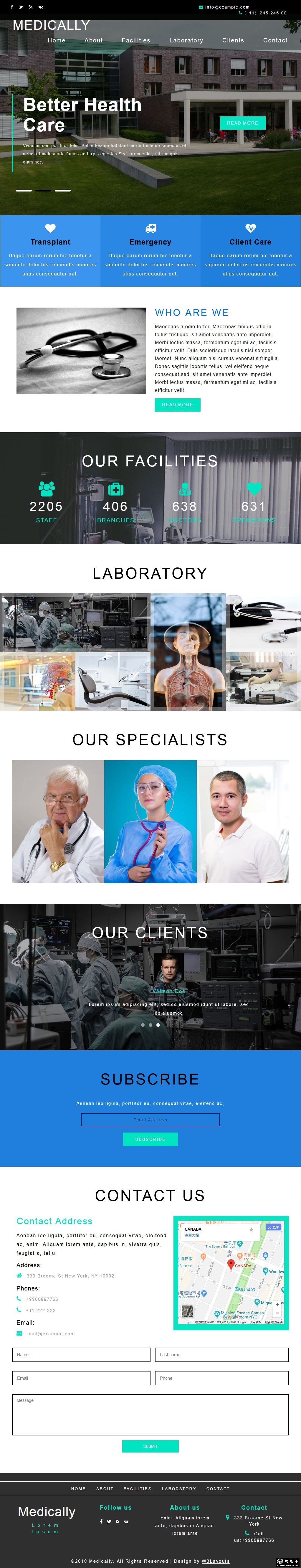 医疗研究中心响应式网页模板