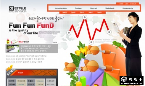 股票数据分析公司网页模板
