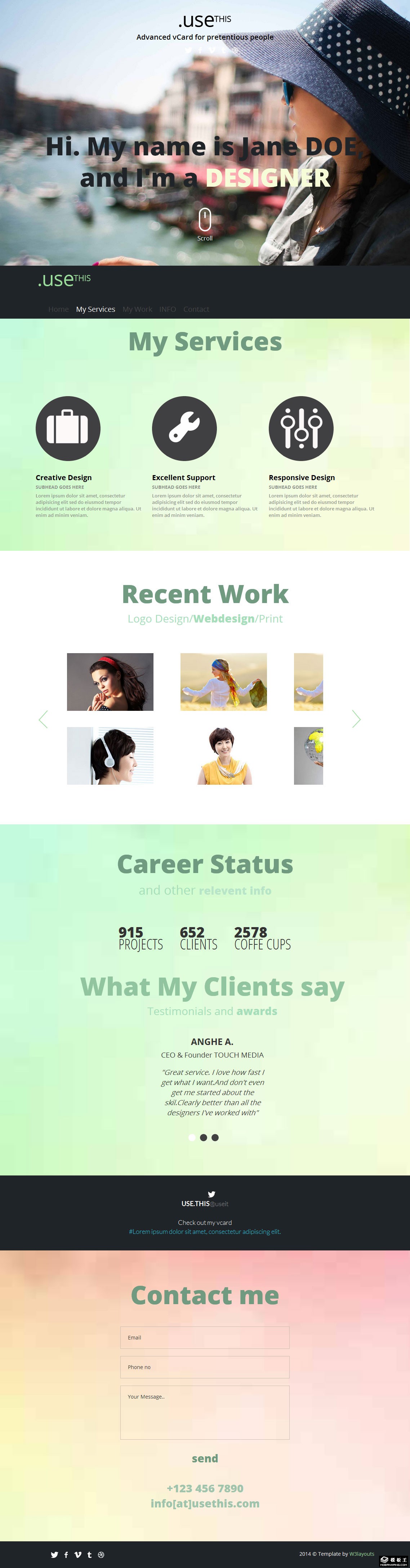 个人旅行介绍网站模板