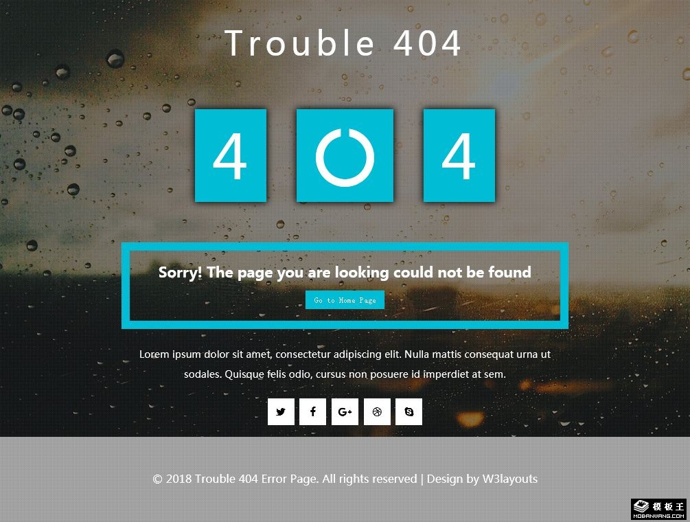 404故障错误模板