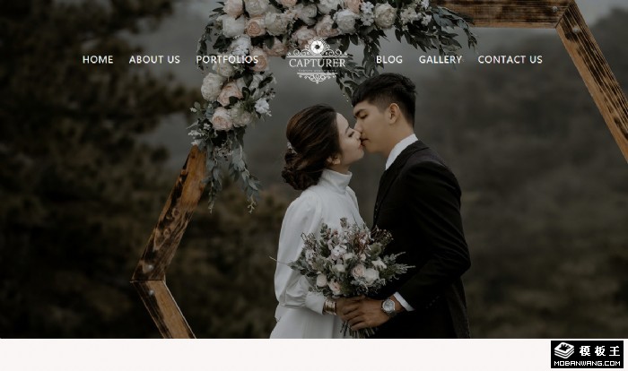 婚礼摄影业务单页面模板