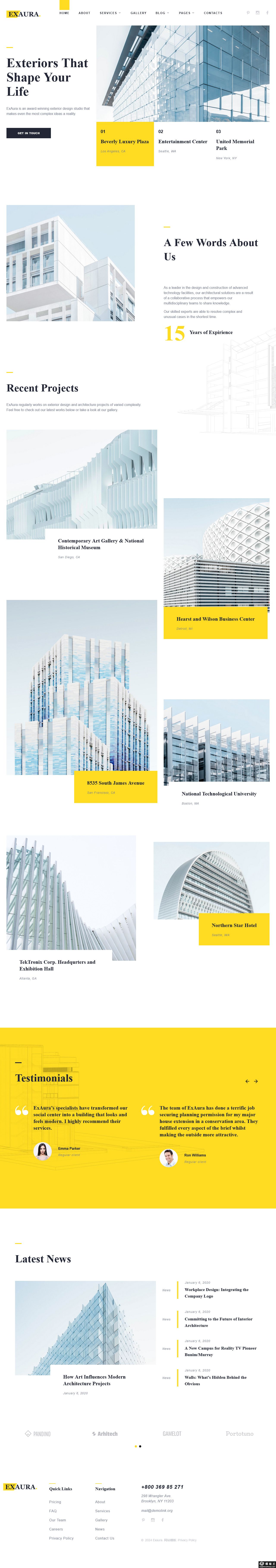 城市商业建筑设计网站模板