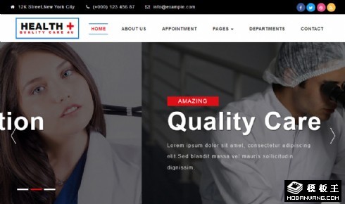 医学健康体检响应式网站模板