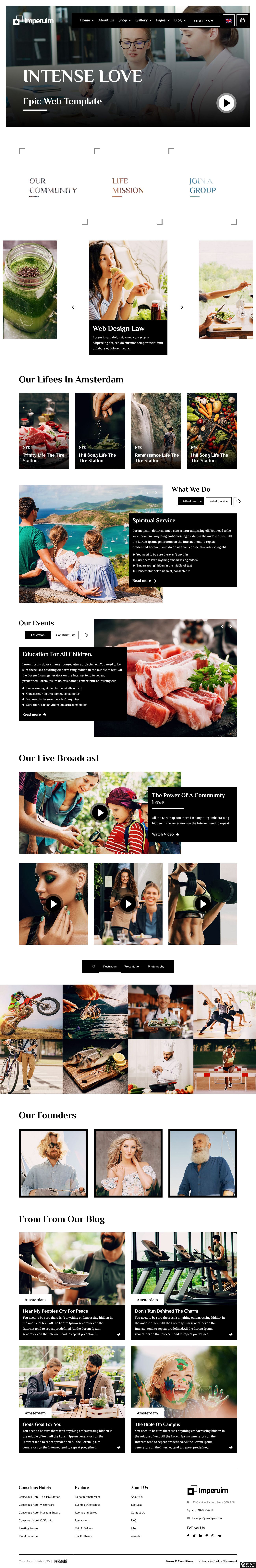 社区生活服务网站模板