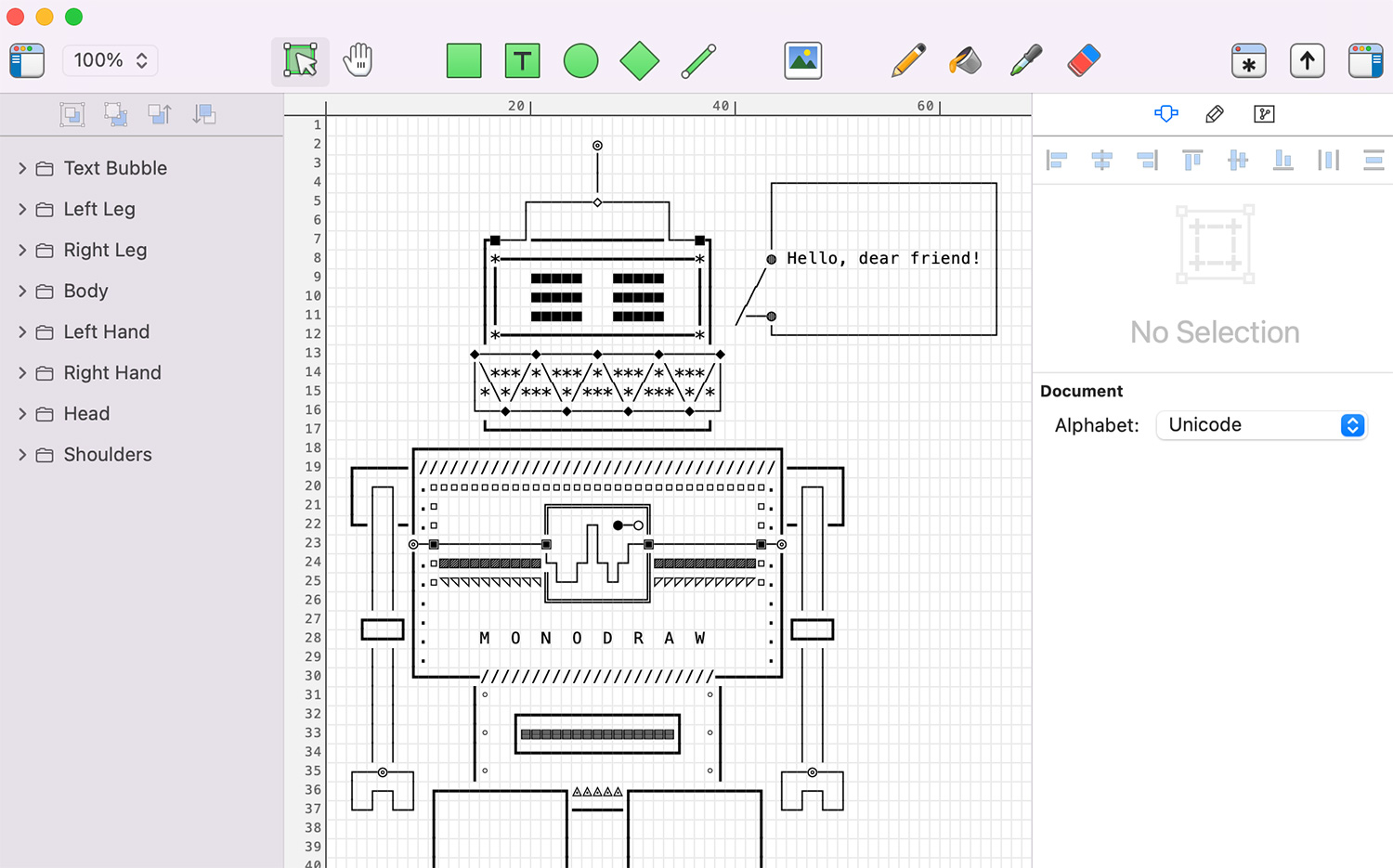 Monodraw For Mac v1.6.1 ASCII 文本图案编辑器