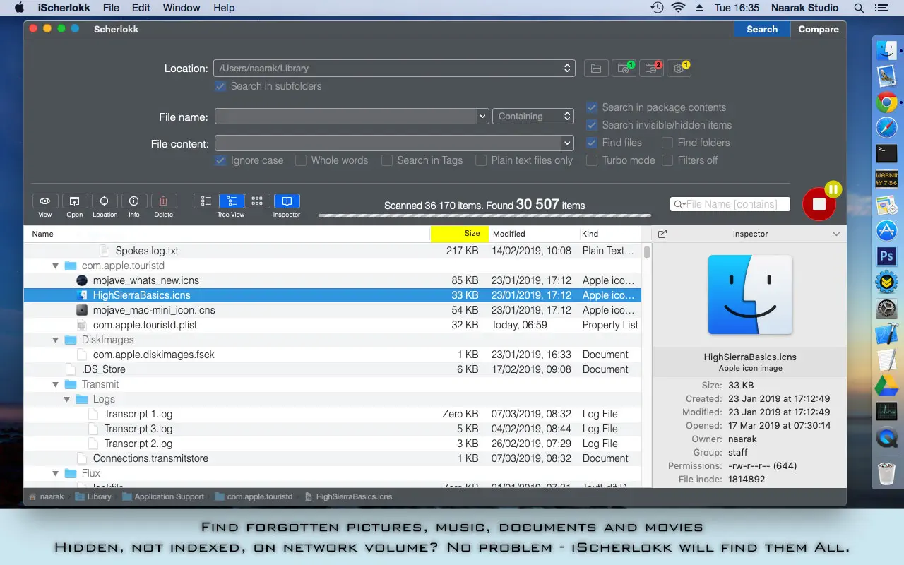 Scherlokk For Mac v6.3.5 文件搜索对比软件
