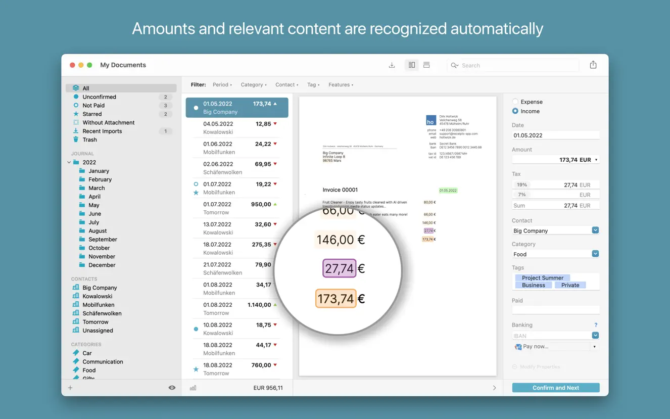 Receipts For Mac v1.15 收据发票管理记账软件