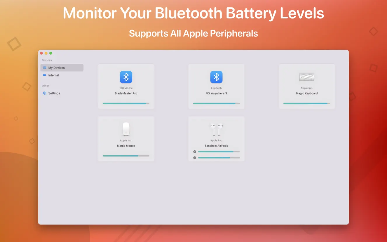 Magic Battery For Mac v8.1.6 显示外部设备的电池电量软件