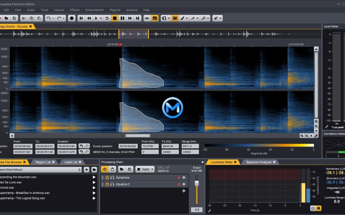 Acoustica 7 For Mac v7.7.5 功能丰富的音频编辑器支持多声道环绕声格式