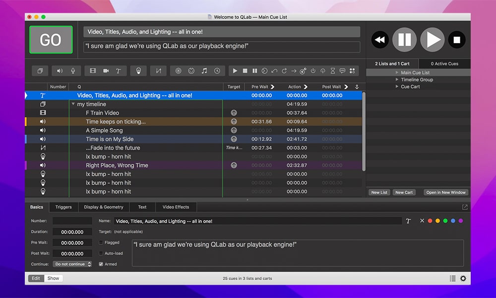 QLab Pro For Mac v5.4.9 设计和管理多媒体表演
