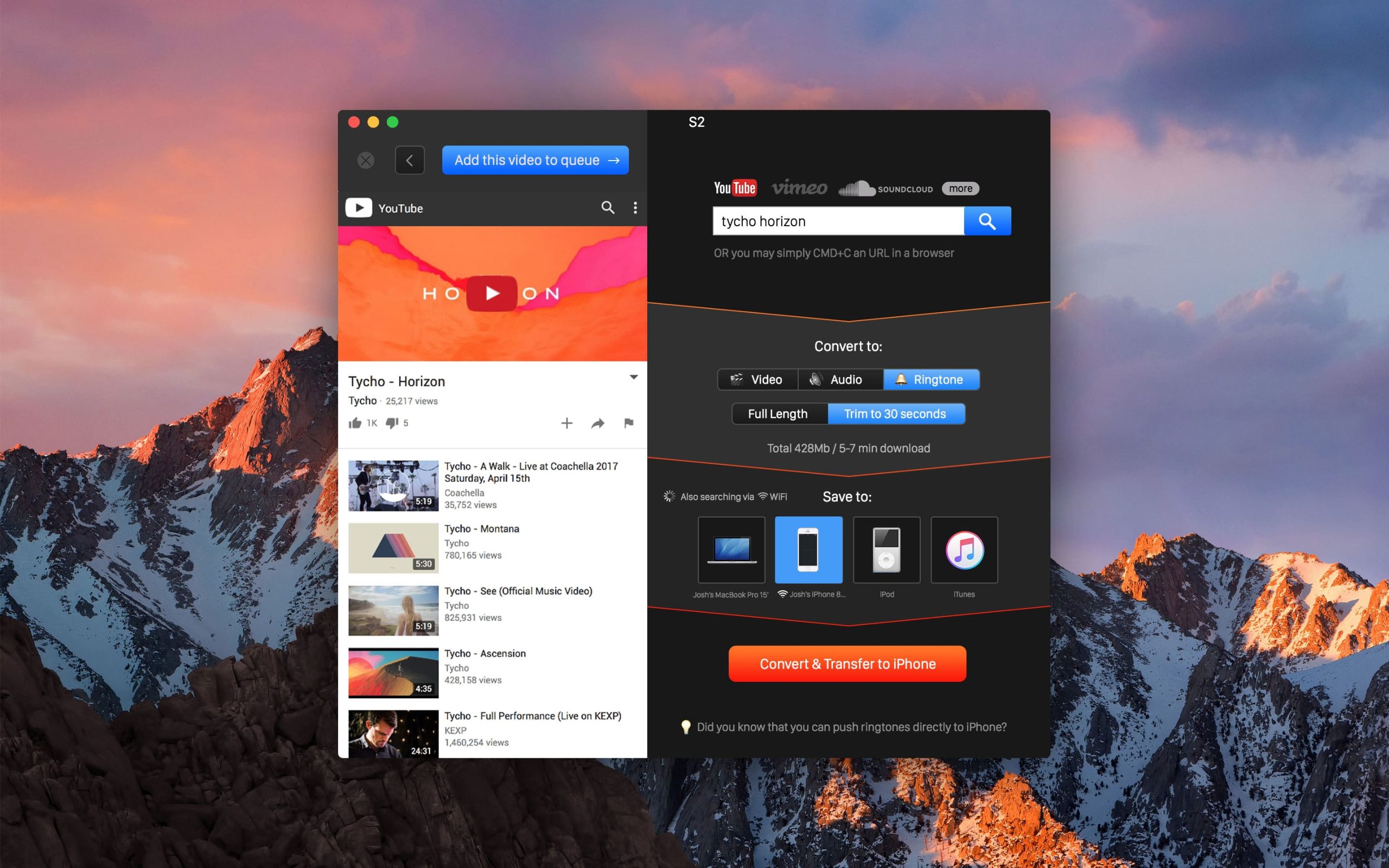 YouTube Converter 2 For Mac v5.1.3 YouTube视频转换器