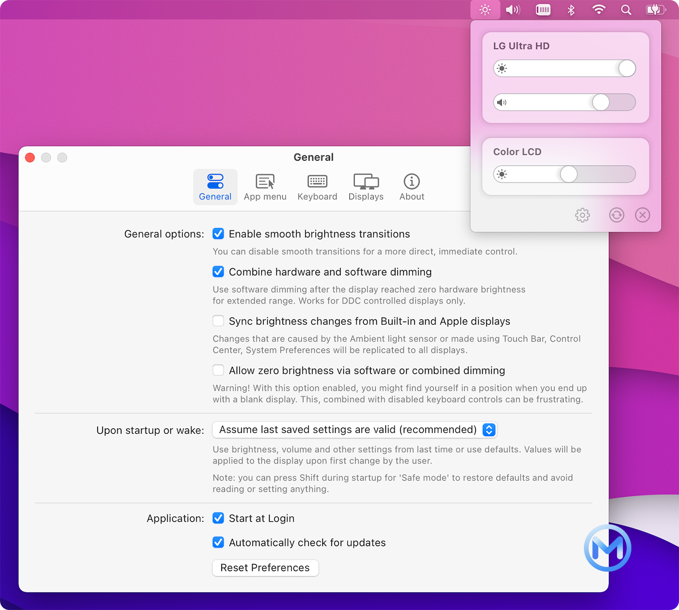 MonitorControl For Mac 4.2.0控制外部显示器亮度和音量软件